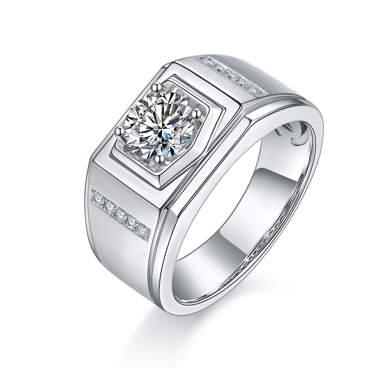 X Solitaire Moissanite Ring
