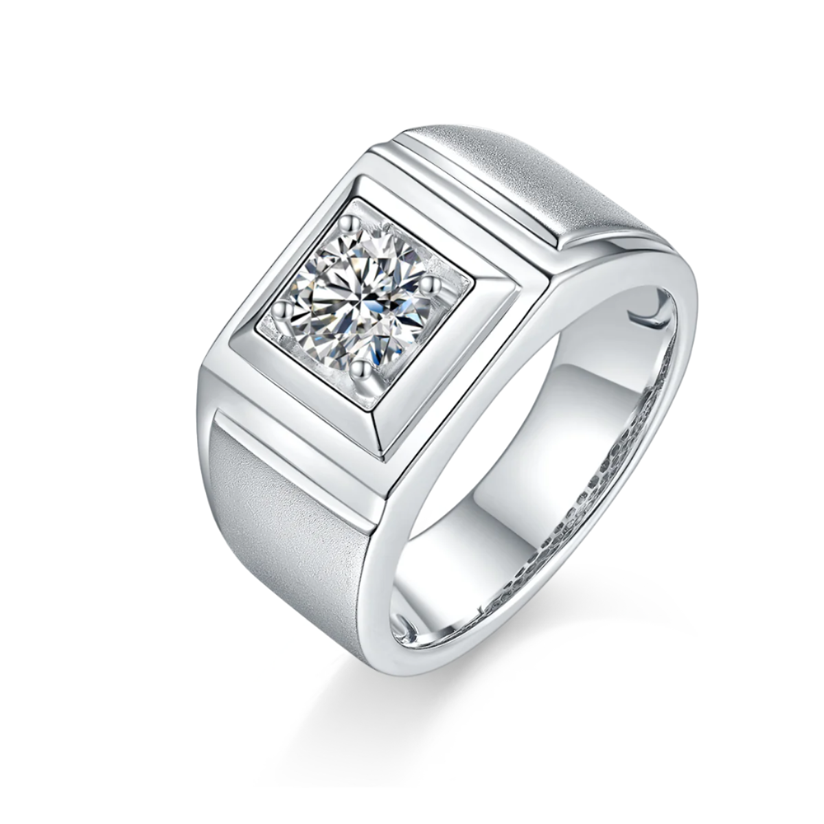 IV Solitaire Moissanite Ring