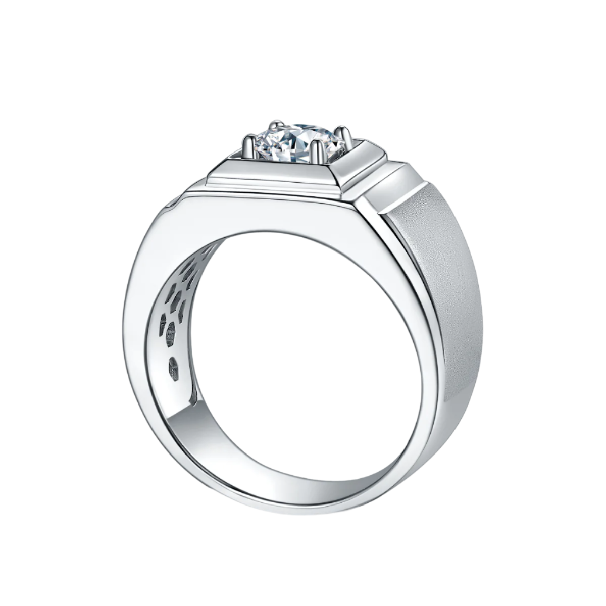 IV Solitaire Moissanite Ring