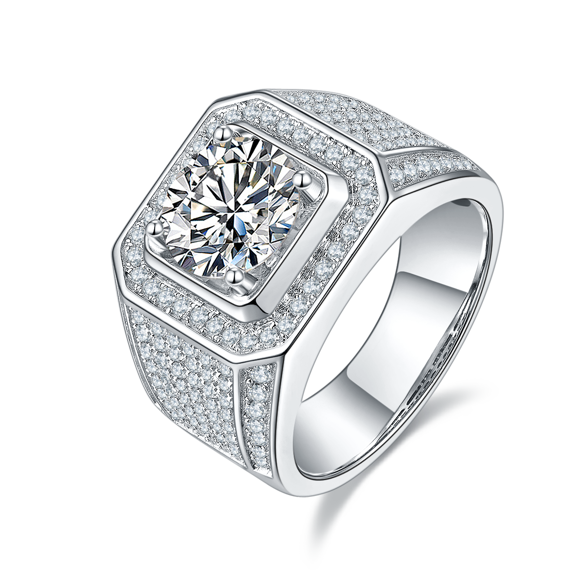 VII Moissanite Pavé Ring