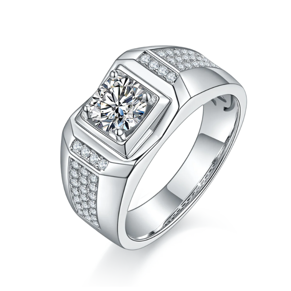 XI Moissanite Pavé Ring