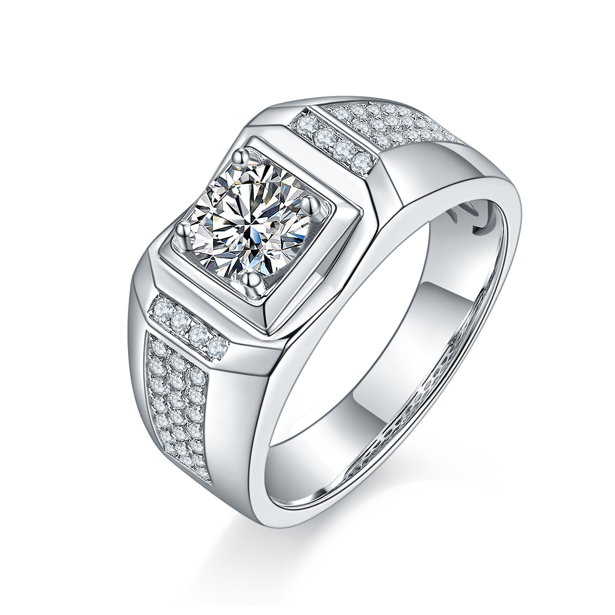 XI Moissanite Pavé Ring