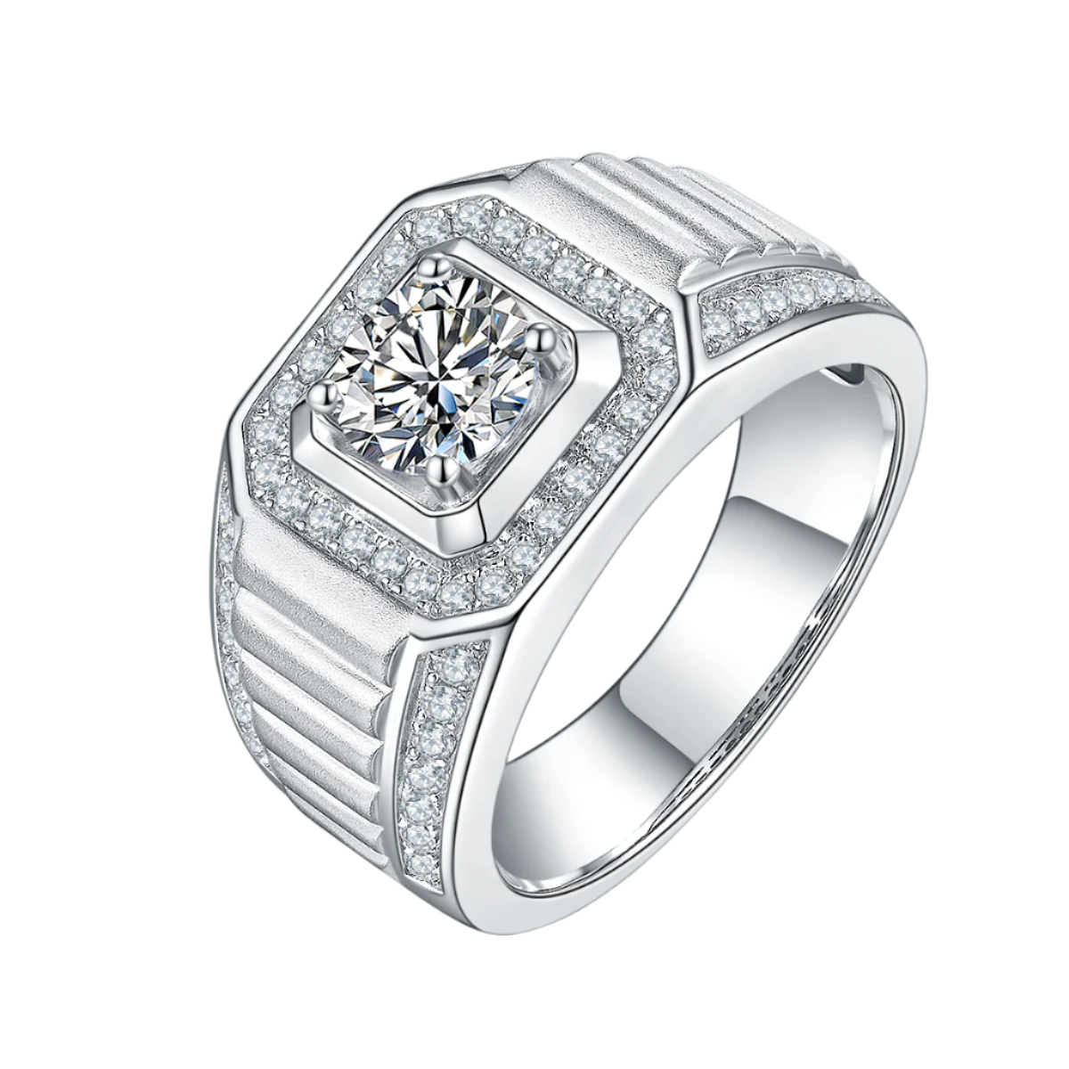 XIV Moissanite Pavé Ring