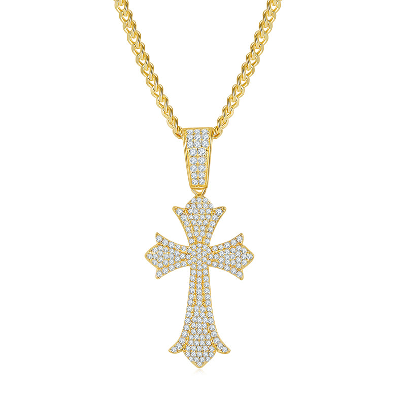Paved Cross Necklace