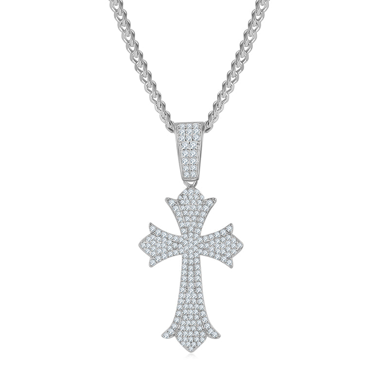 Paved Cross Necklace