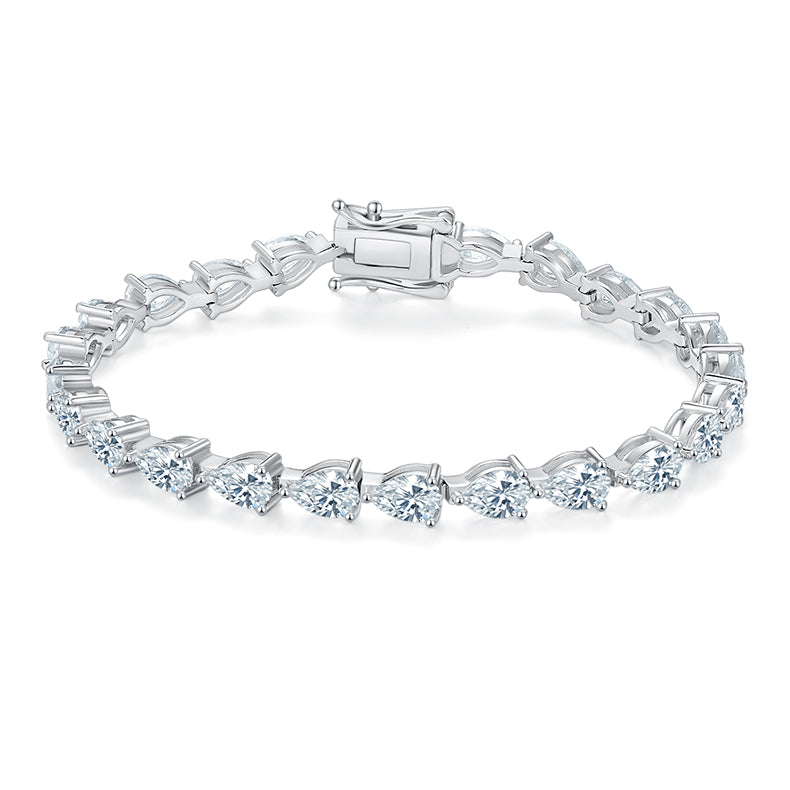 Pear-Shaped Tennis Bracelet