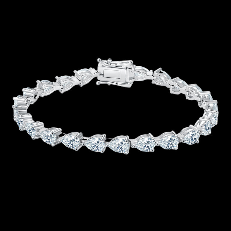 Pear-Shaped Tennis Bracelet
