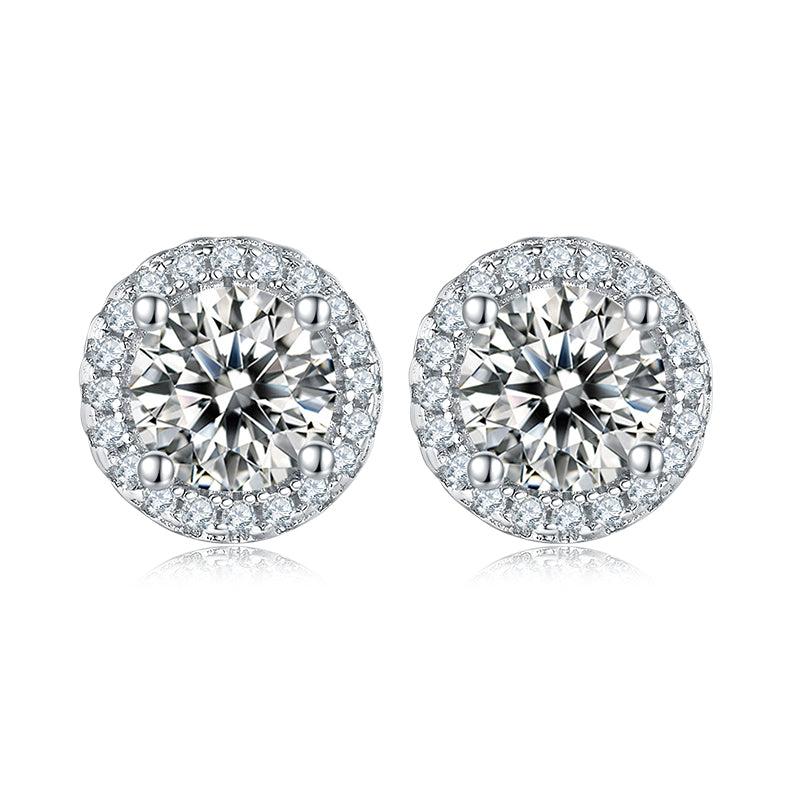 Light Luxury Round Stud Earrings