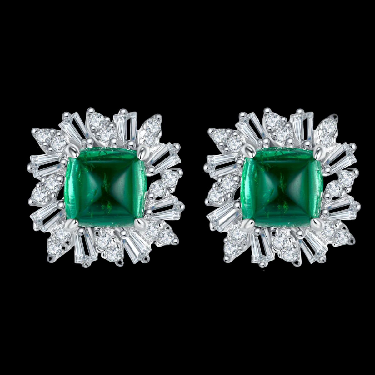 Crystal Halo Stud Earrings