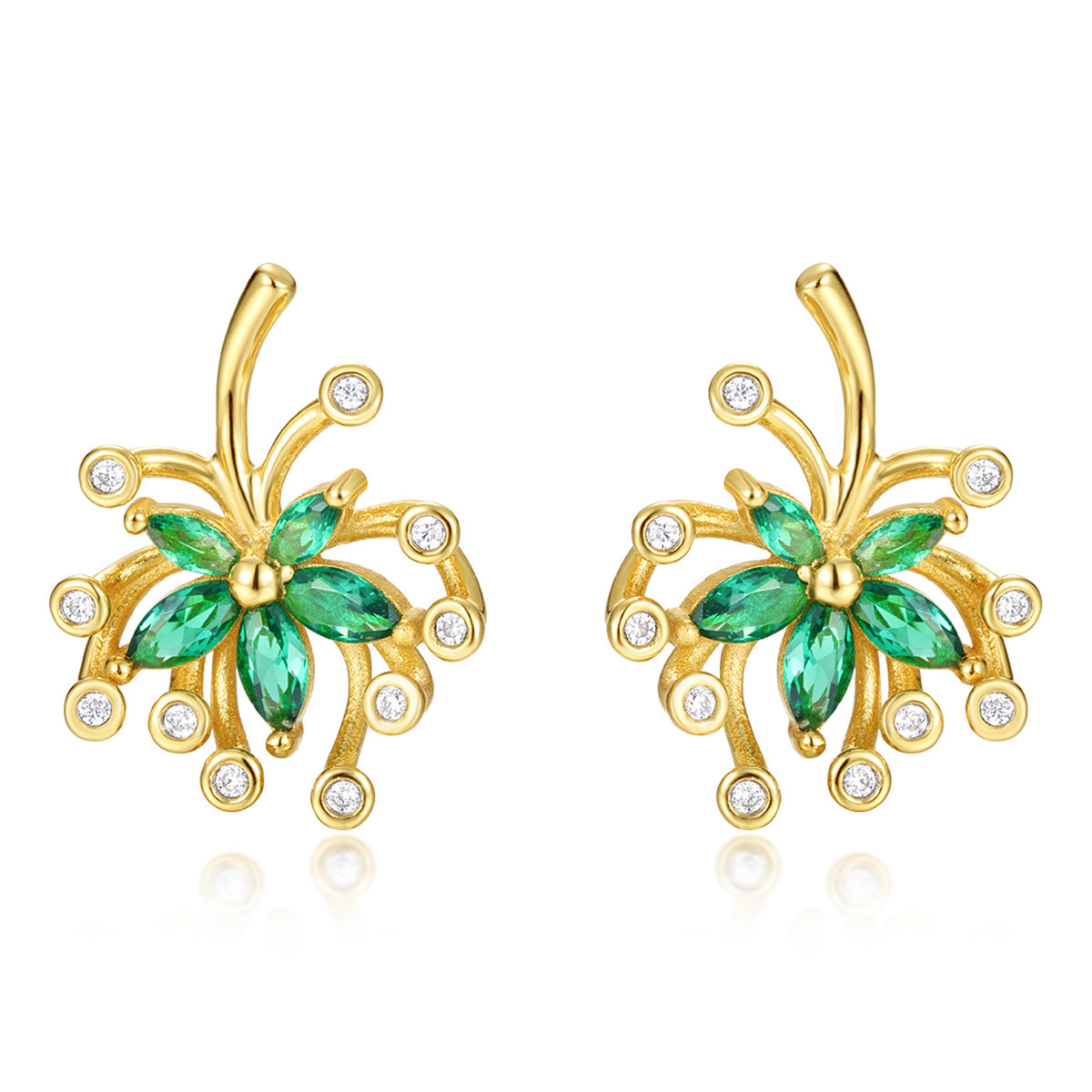Divined Palm Stud Earrings