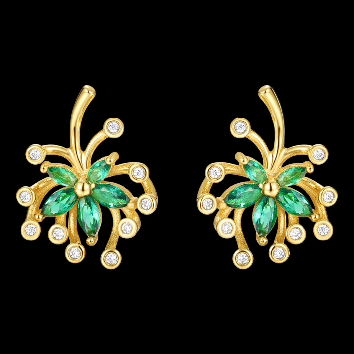 Divined Palm Stud Earrings