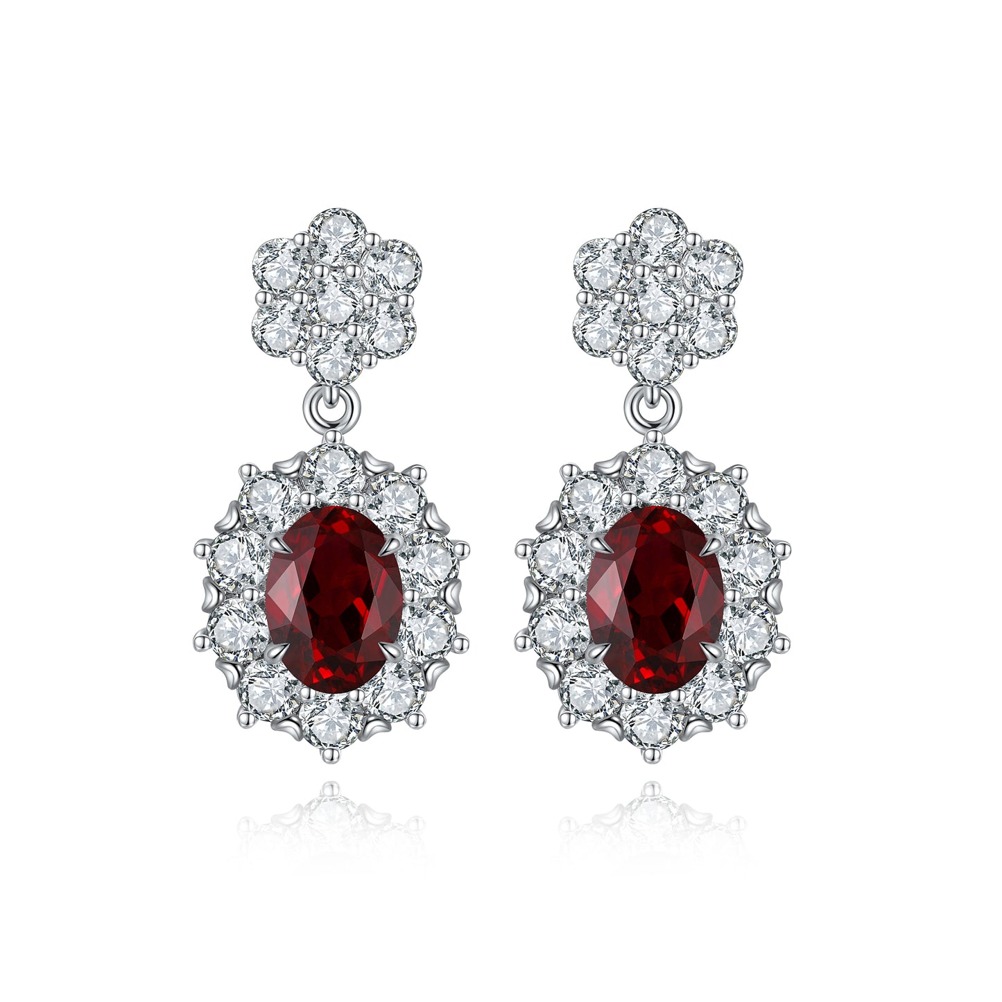 Oval cut Drop Earrings
