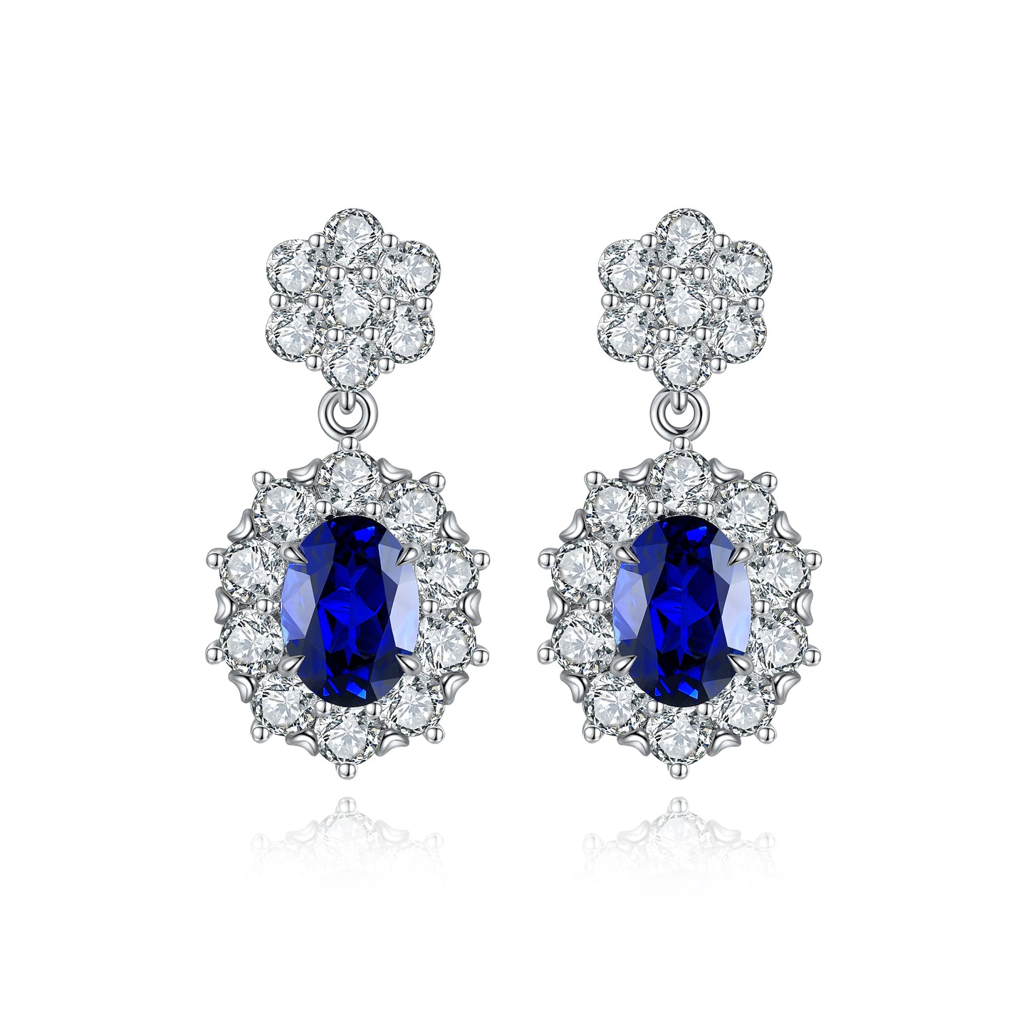 Oval cut Drop Earrings