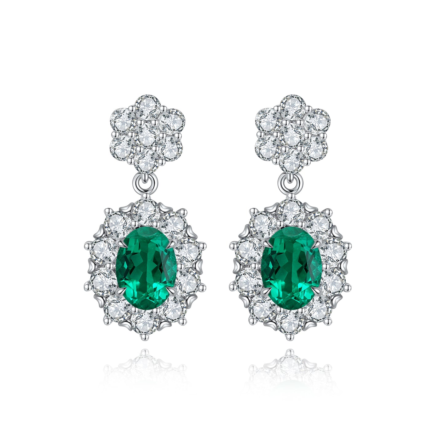 Oval cut Drop Earrings