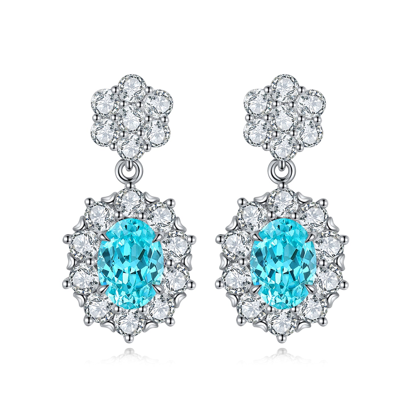 Oval cut Drop Earrings