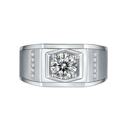 X Solitaire Moissanite Ring