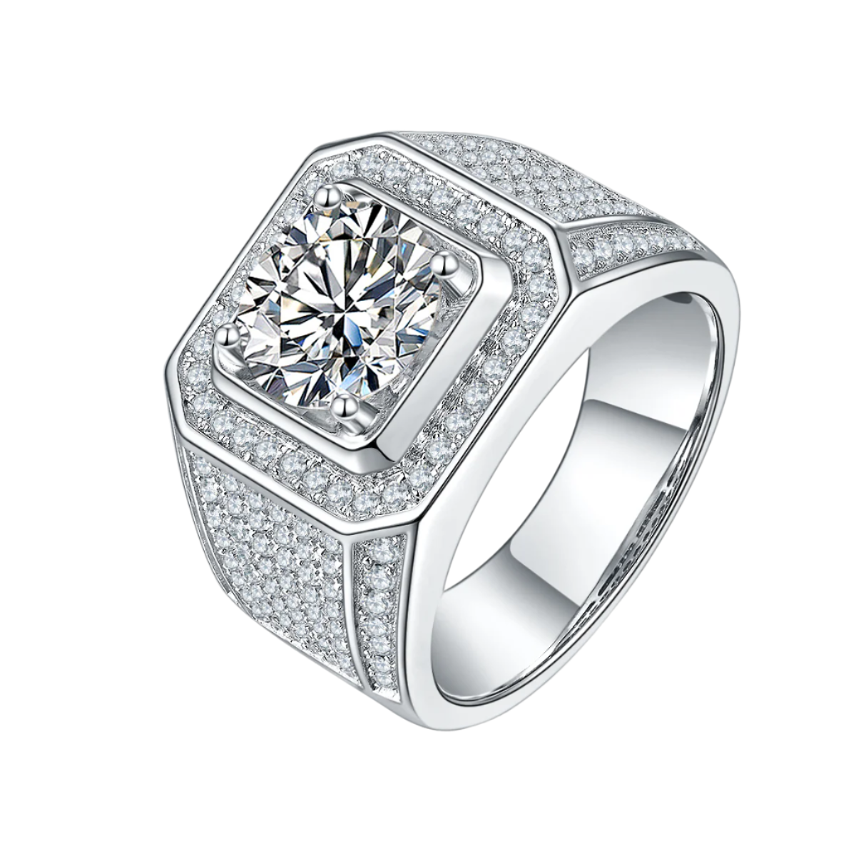 VII Moissanite Pavé Ring