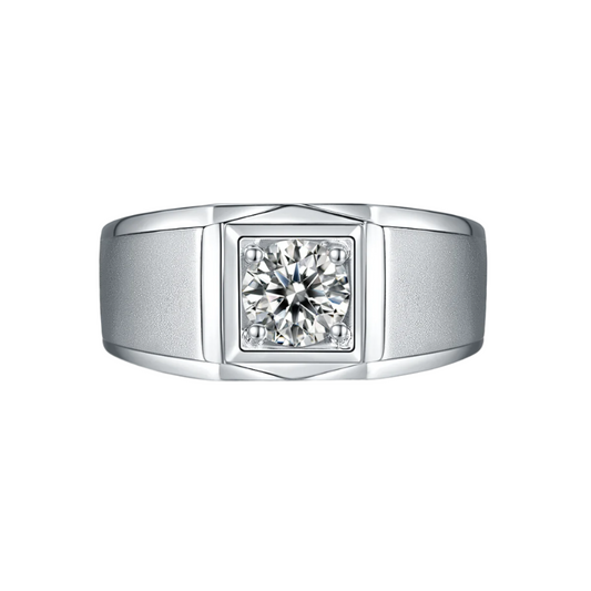 III Solitaire Moissanite Ring