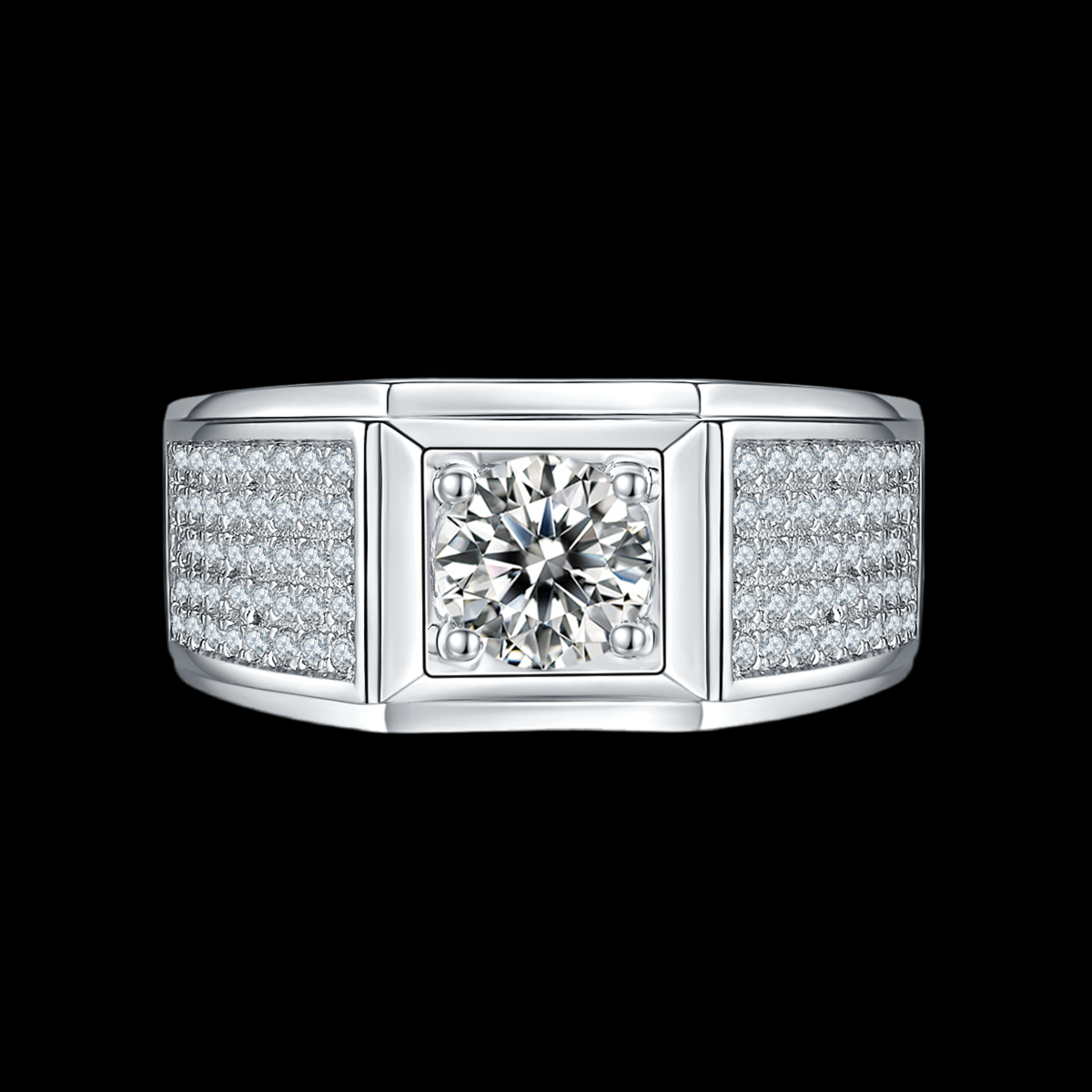 II Moissanite Pavé Ring