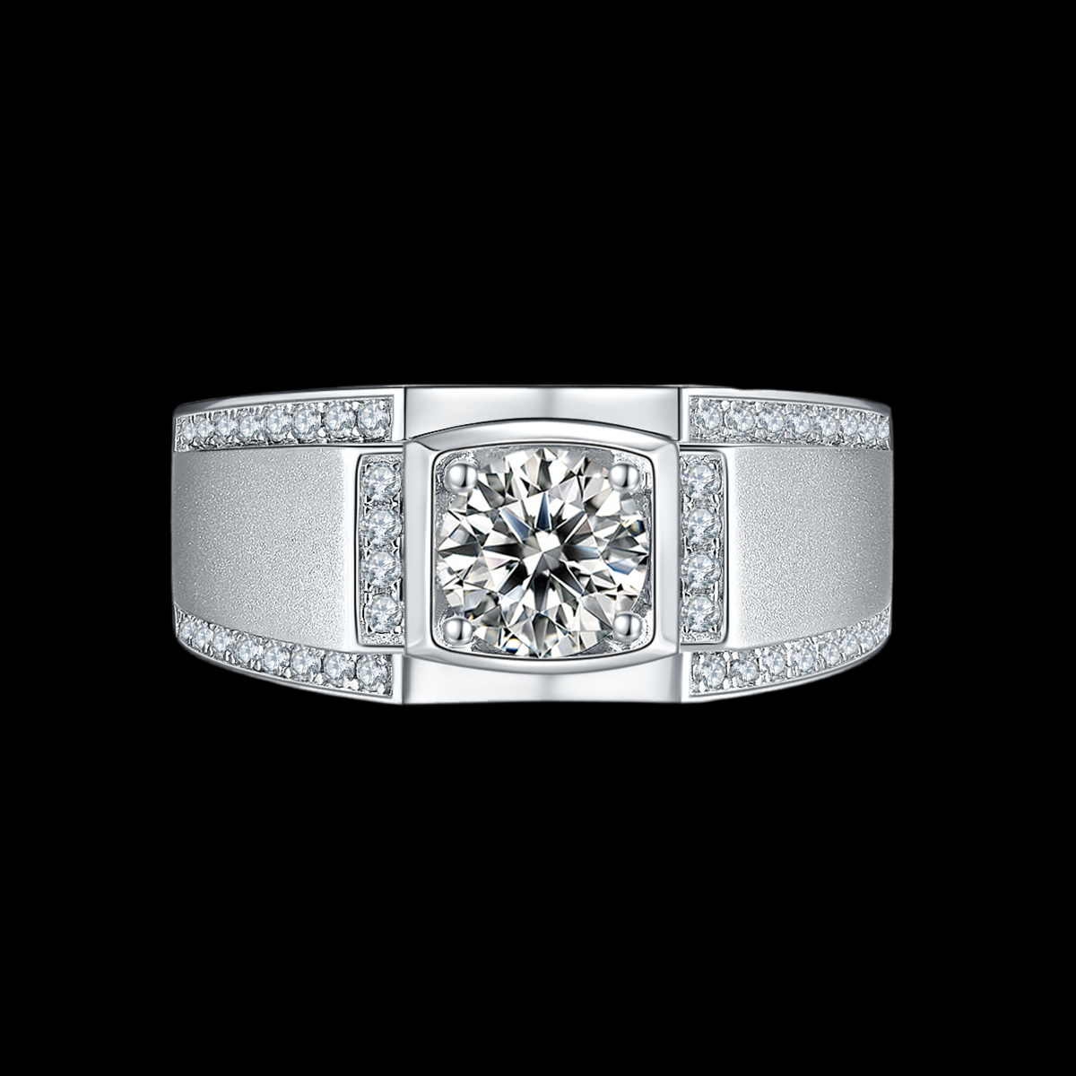 VIII Moissanite Pavé Ring