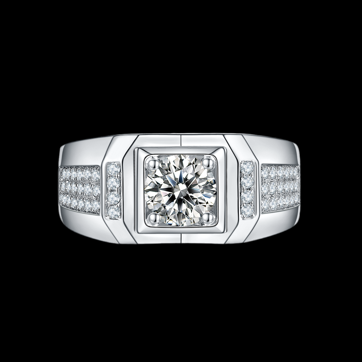 XI Moissanite Pavé Ring