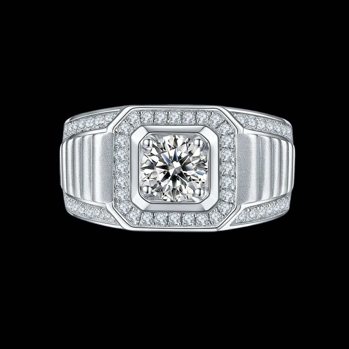 XIV Moissanite Pavé Ring