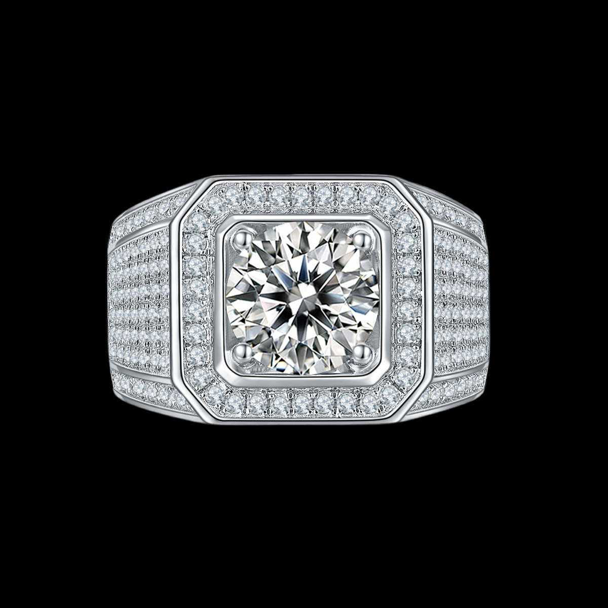 VII Moissanite Pavé Ring