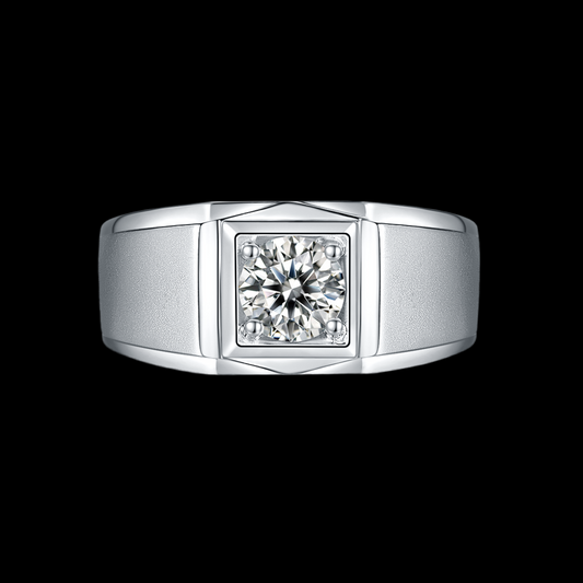 III Solitaire Moissanite Ring