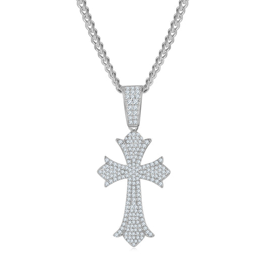 Paved Cross Necklace