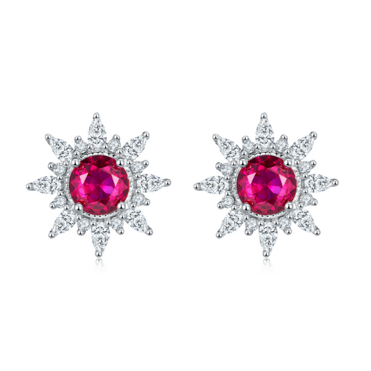 Star Halo Stud Earrings