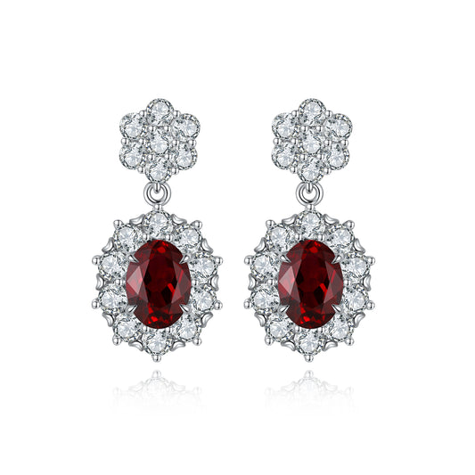 Oval cut Drop Earrings