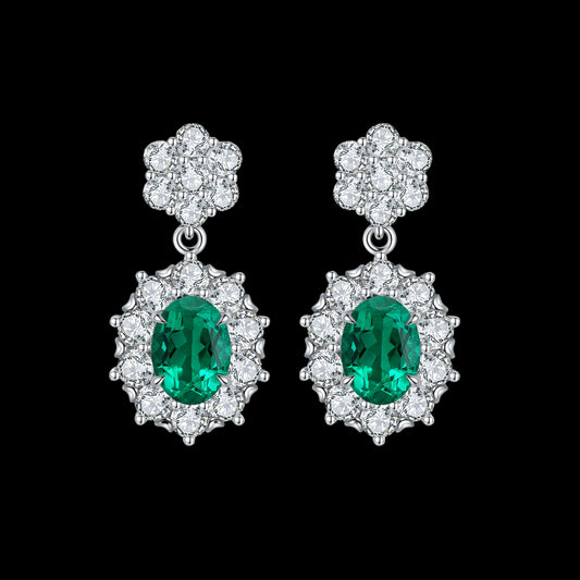 Oval cut Drop Earrings